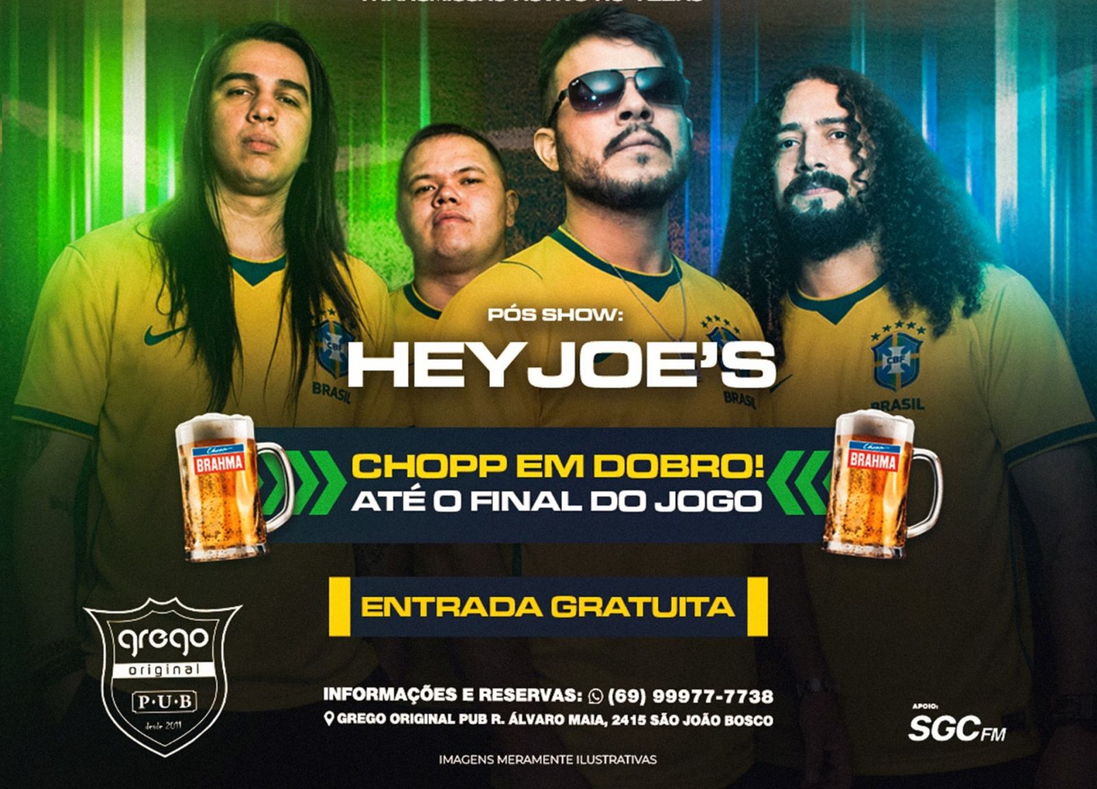 Brasil x Japão no Grego Original Pub, transmissão ao vivo, chopp